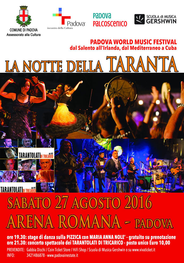 ‬concerto a padova, World Music, Taranta